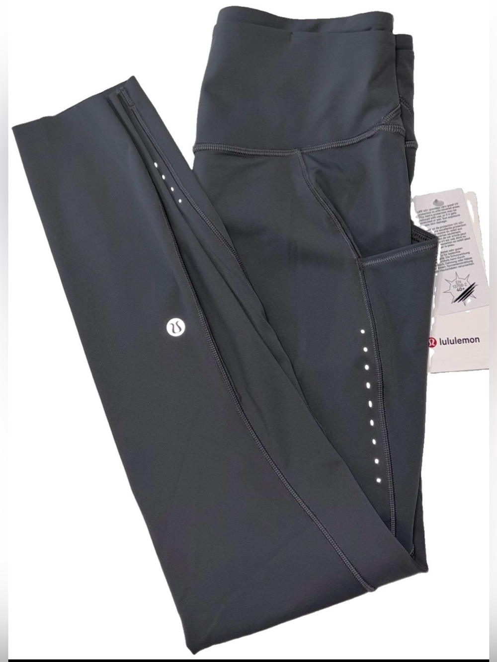 NWT•LULULEMON•SIZE 6•FAST & FREE HIGH RISE 25” TIGHT*POCKET•ONYX GRAY $128